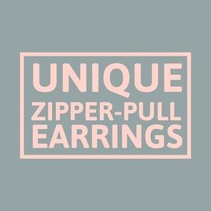 Hand-crafted zipper-pull earrings